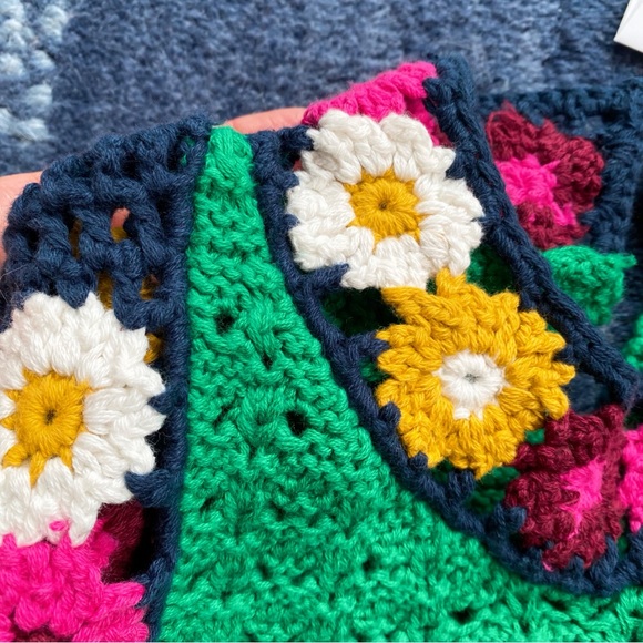 π ZARA GREEN MULTI FLORAL CROCHET MINI DRESS! - Picture 9 of 16